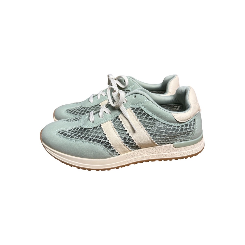 DV Dolce Vita Jammy Sage Green Mesh Lace Up Sneakers Womens 6.5